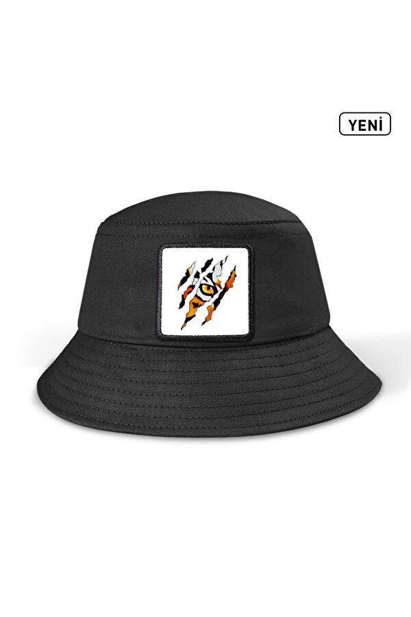 BlackBörk Kaplan Logolu Siyah Bucket Şapka