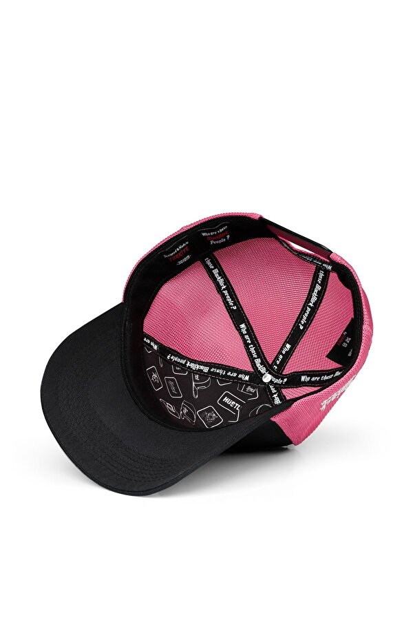 BlackBörk Panda Logolu Siyah-Pembe Trucker Şapka