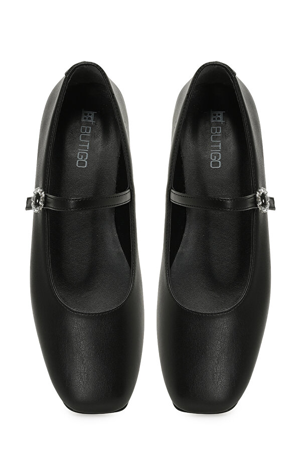 Butigo 24K-128 5PR Siyah Kadın Babet