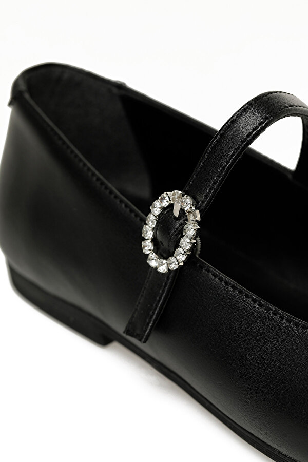 Butigo 24K-128 5PR Siyah Kadın Babet