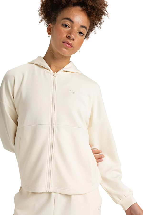ROXY Clothing Roxy Rise & Vibe Sweet Hoodie Бежевый