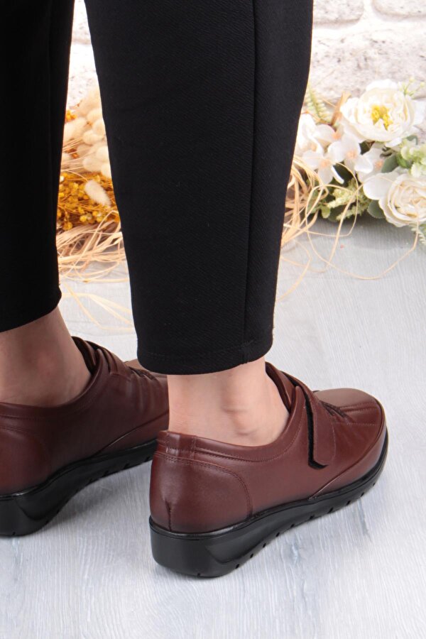 Pepita 7679 Comfort Yumuşak Esnek Kauçuk Kaymaz Taban Hakiki Deri Kadın Ayakkabı