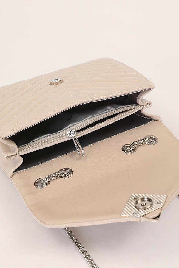 Levidor 930076 Çanta Vizon Rugan  Kadın Omuz Çantası