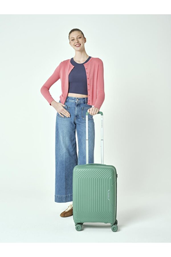 Benetton Trolley Valiz Yeşil Kabin Boy 14BNT8001-03-YŞL