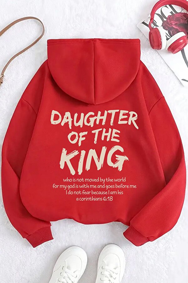 Daughter Of The King Baskılı Oversize Sweatshirt - 3 Al 1 Öde