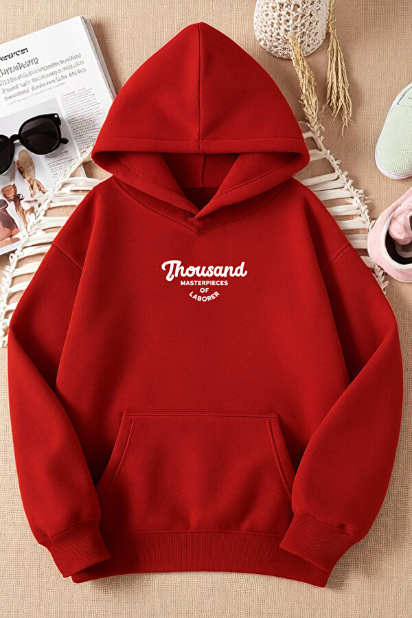 Unisex Thousand Baskılı Oversize Sweatshirt - 3 Al 1 Öde