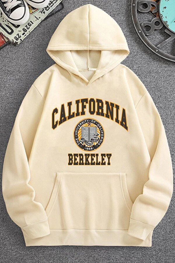 Unisex California Baskılı Sweatshirt - 3 Al 1 Öde