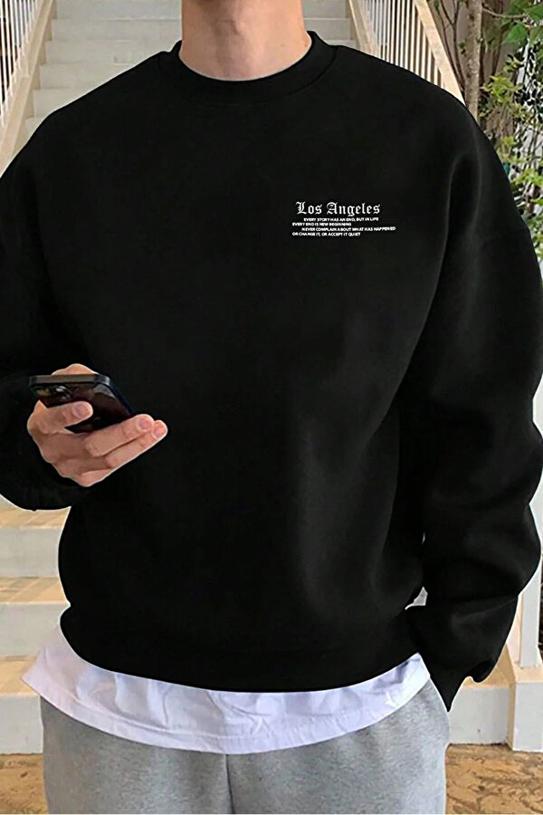 Unisex Polizei Sırt Baskılı Sweatshirt - FLO 3 Al 1 Öde