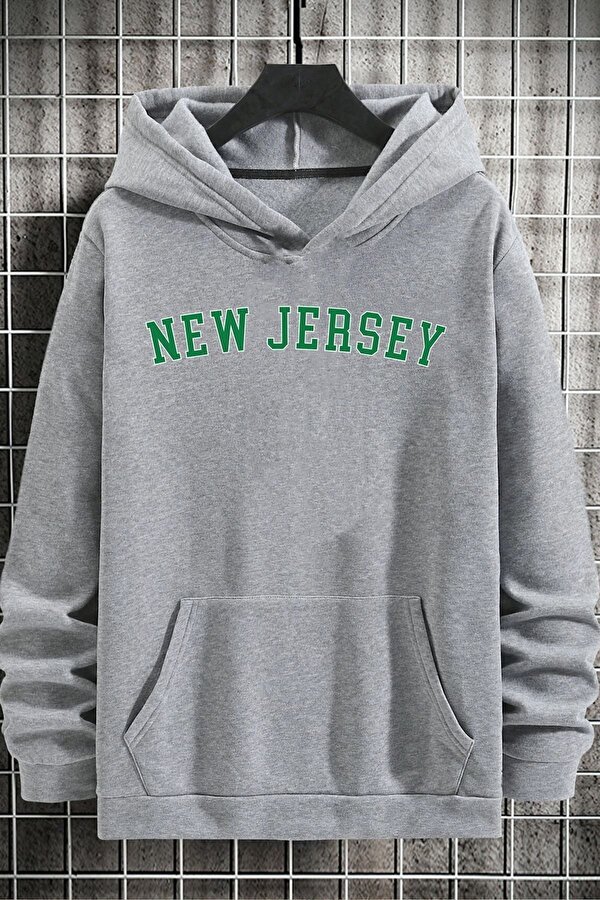 Unisex New Jersey Baskılı Sweatshirt - 3 Al 1 Öde