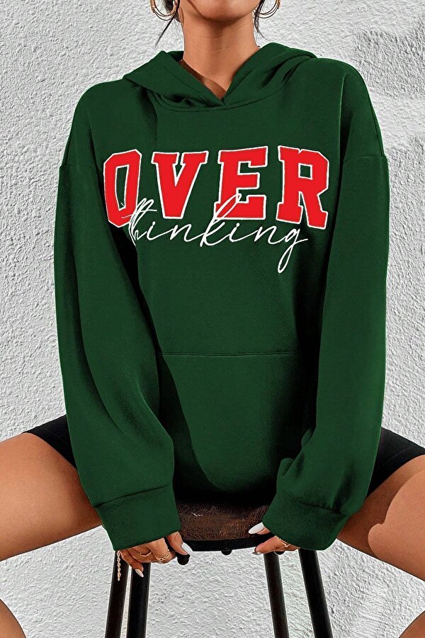 Unisex Over Thinking Baskılı Sweatshirt - 3 Al 1 Öde