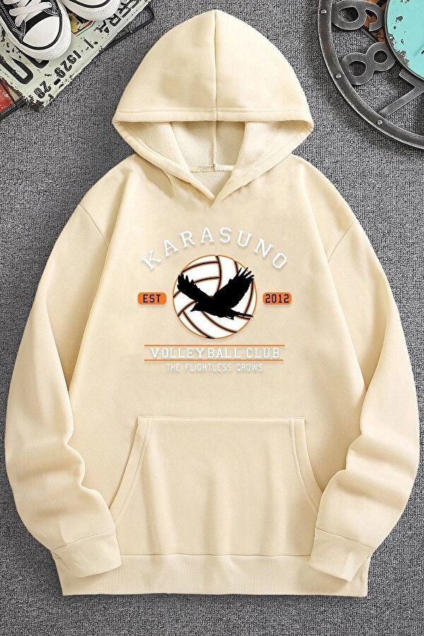 Unisex Karasuno Baskılı Sweatshirt