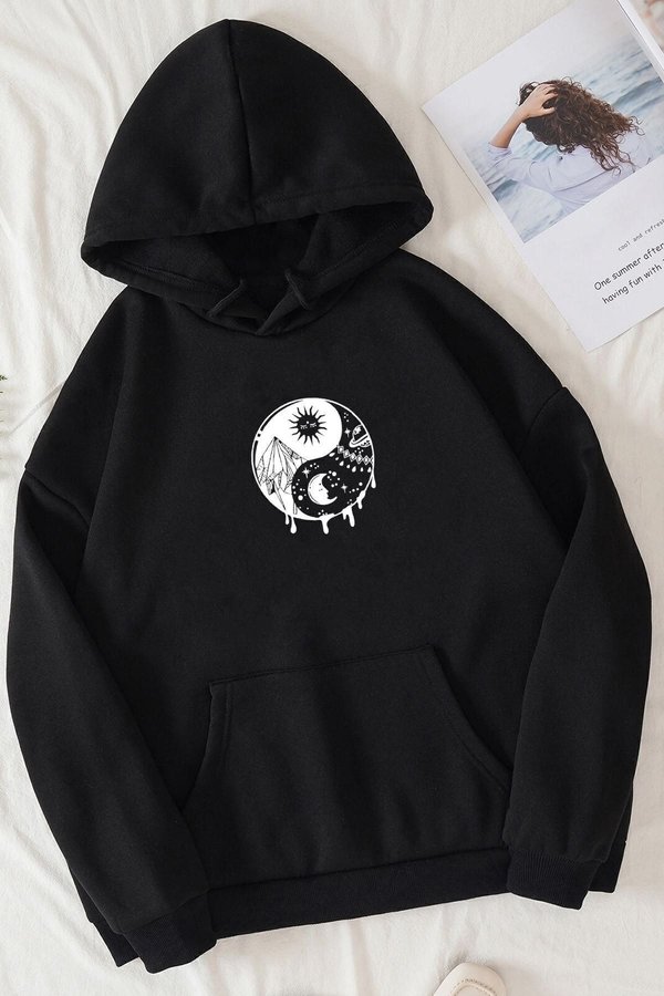 Unisex Ying-yang Baskılı Sweatshirt - FLO 3 Al 1 Öde