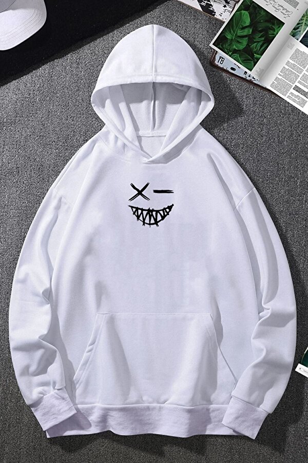 Cartoon Graphic Thermal Lined Drawstring Sweatshirt - 3 Al 1 Öde