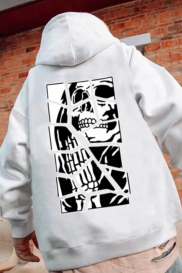 Unisex Skullcracked Baskılı Sweatshirt - FLO 3 Al 1 Öde