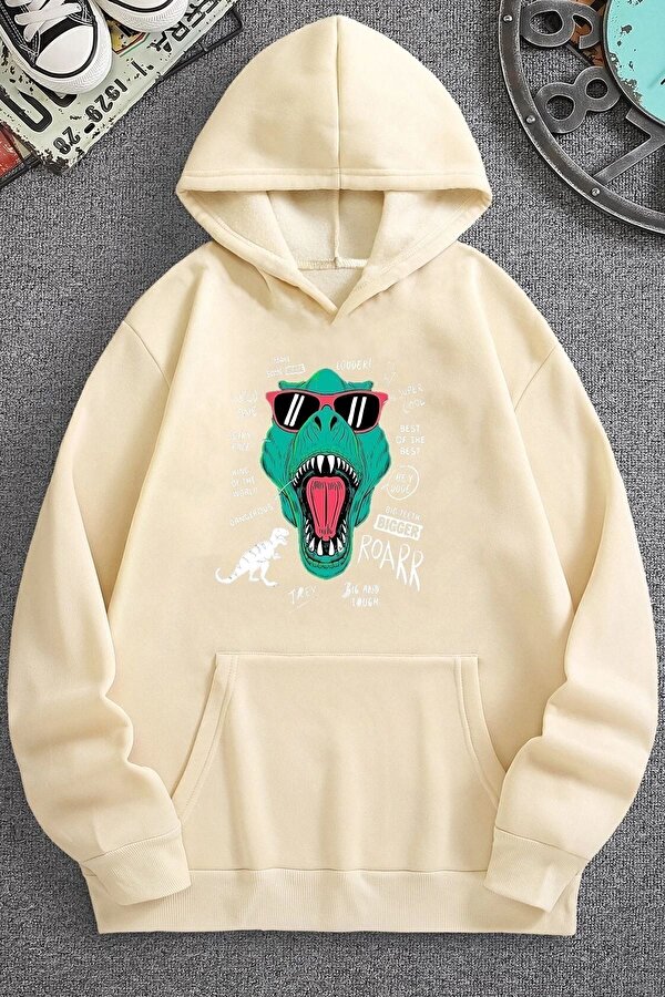 uyguntarz Unisex T - Rex Baskılı Sweatshirt