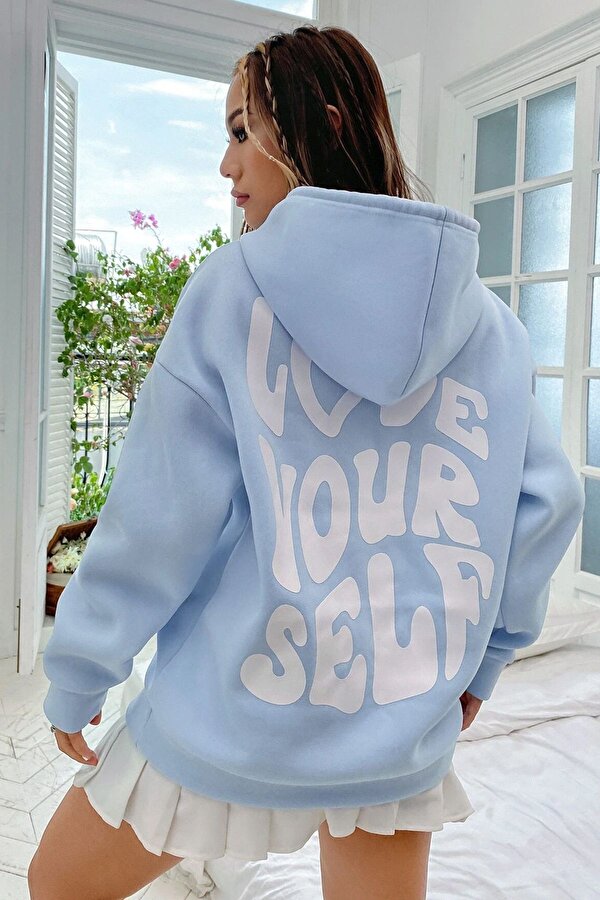 uyguntarz Unisex Love Never Fails Sırt Baskılı Sweatshirt