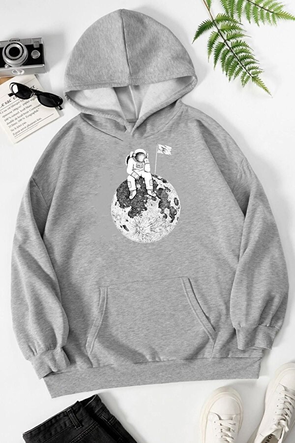 Unisex Astronot Baskılı Sweatshirt - 3 Al 1 Öde
