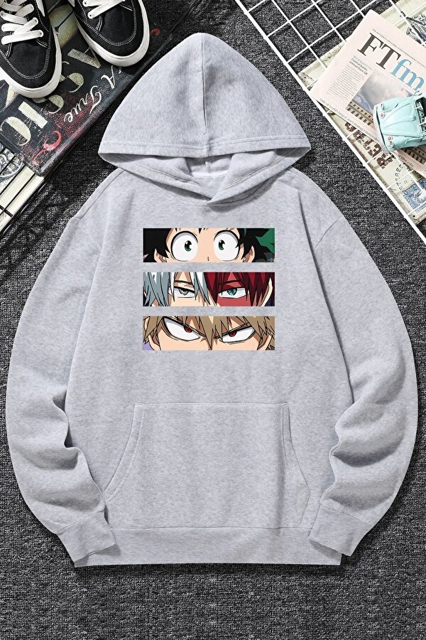 Unisex Makima Hugging Denji Baskılı Sweatshirt - 3 Al 1 Öde