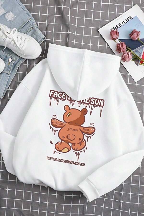 Unisex Face To The Sun Baskılı Sweatshirt