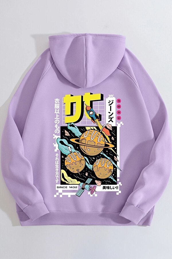 Unisex Tokoyaki Baskılı Sweatshirt - 3 Al 1 Öde