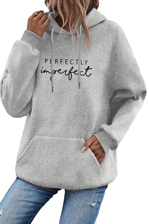 Perfectly Baskılı Oversize Sweatshirt - 3 Al 1 Öde