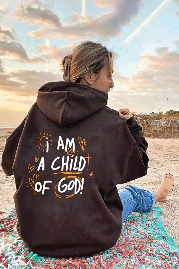 Sırt Baskılı Oversize Sweatshirt