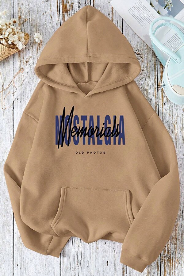 Nostalgia Baskılı Unisex Oversize Sweatshirt - 3 Al 1 Öde