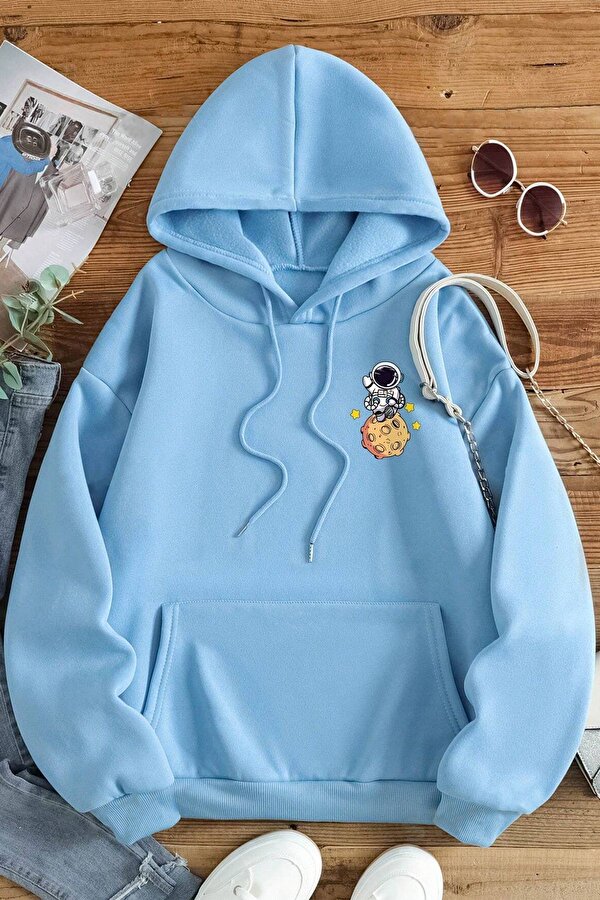 uyguntarz The Galaxy Baskılı Oversize Sweatshirt