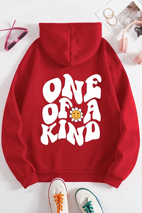 One Of a Kind Baskılı Oversize Sweatshirt - 3 Al 1 Öde