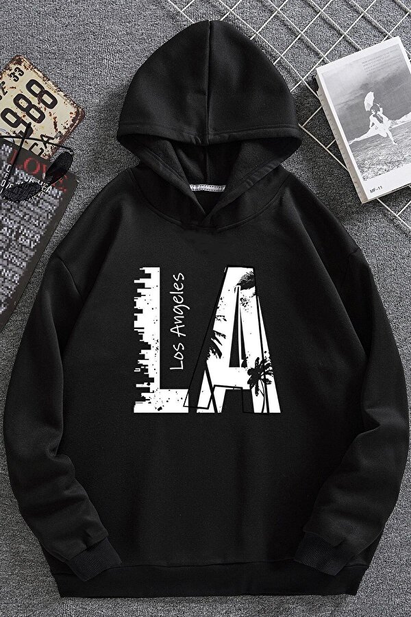 Los Angles Baskılı Oversize Sweatshirt - 3 Al 1 Öde