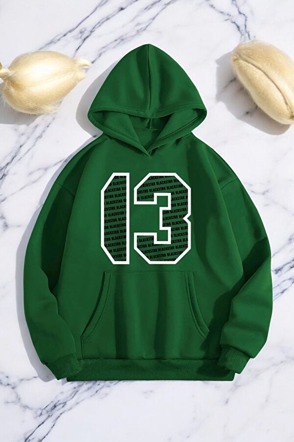 Blackstar 13 Baskılı Unisex Oversize Sweatshirt - 3 Al 1 Öde