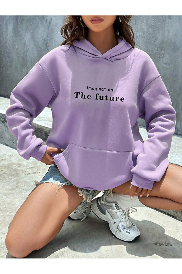 The Future Baskılı Oversize Sweatshirt
