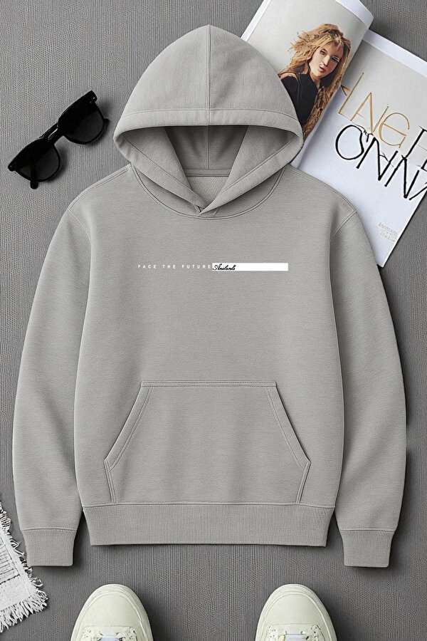 Unisex Future Baskılı Oversize Sweatshirt