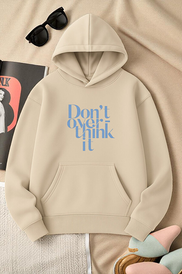 Unisex DONT OVER THINK Tasarım Basklı Sweatshirt - 3 Al 1 Öde