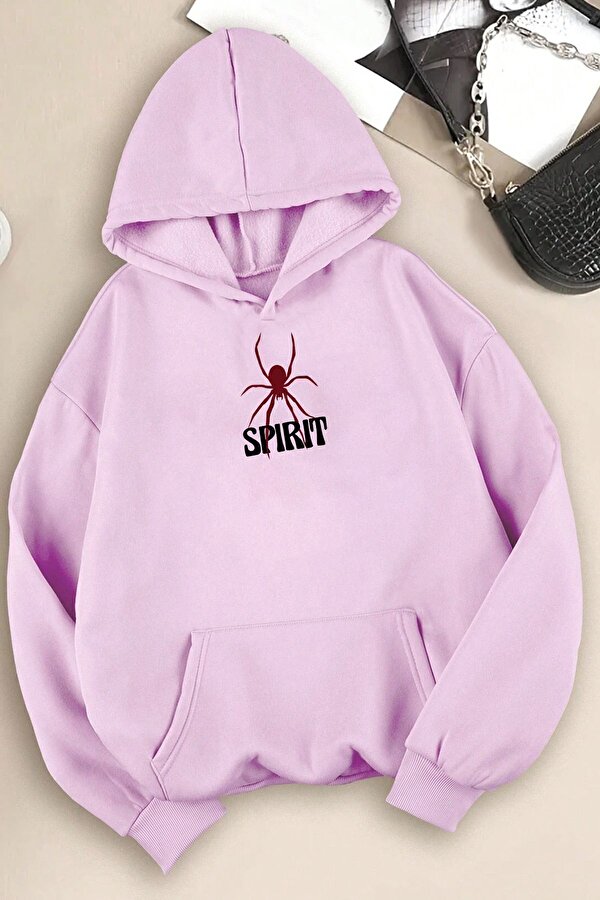 uyguntarz Unisex Cartoon Face Siyah Beyaz Hoodie