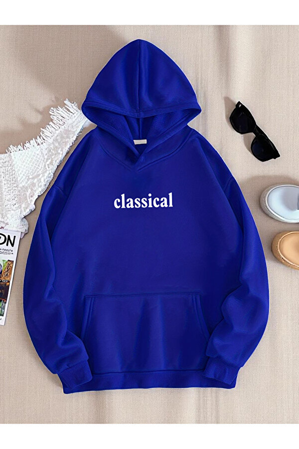 uyguntarz Unisex Classical Baskılı Oversize Sweatshirt