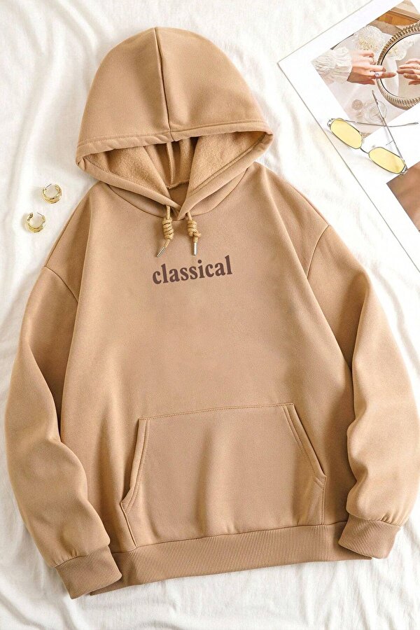 Classical Baskılı Oversize Sweatshirt