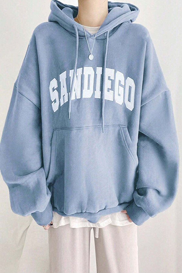 Sandiego Baskılı Oversize Sweatshirt