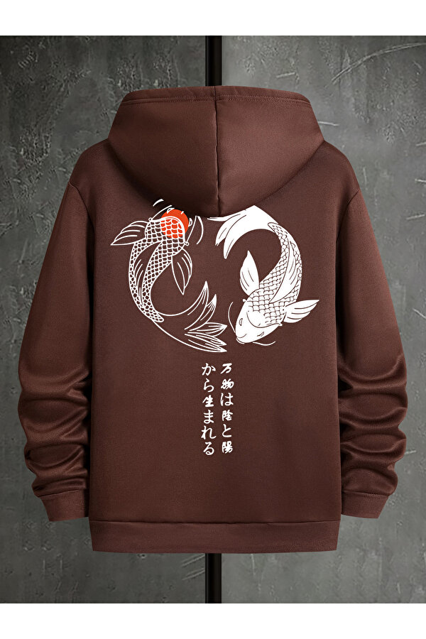 Unisex Ying & Yang Baskılı Oversize Sweatshirt - FLO 3 Al 1 Öde