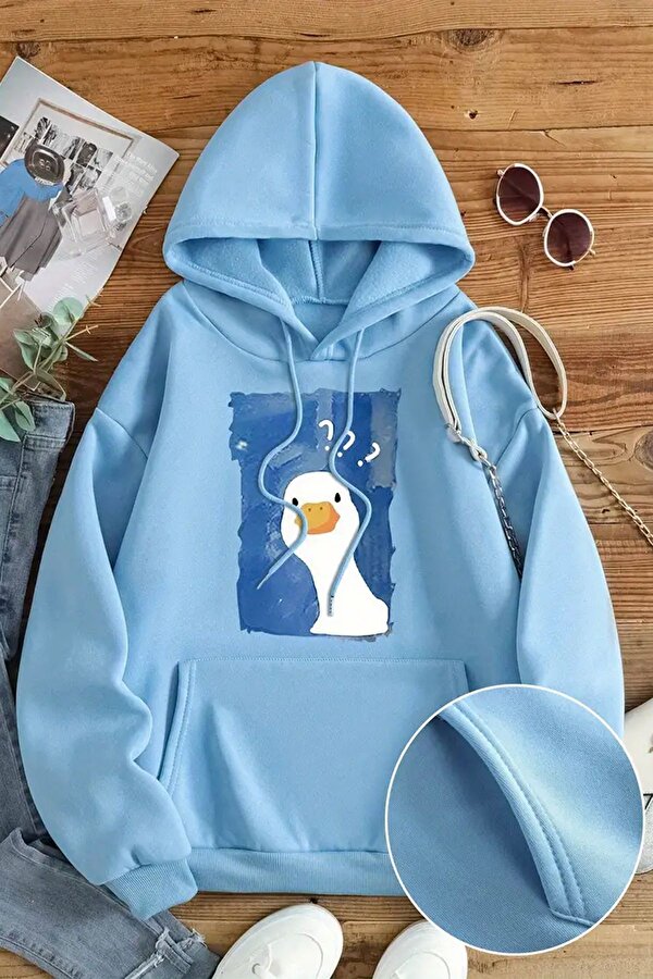 Meraklı Ördek Baskılı Oversize Sweatshirt - FLO 3 Al 1 Öde