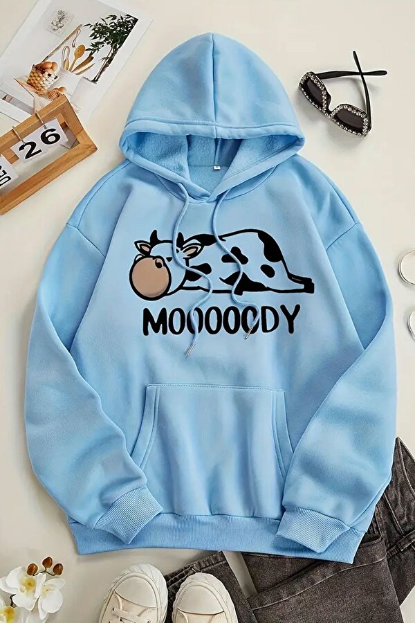 Mooooody Baskılı Unisex Oversize Sweatshirt - FLO 3 Al 1 Öde