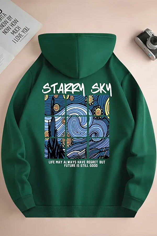 uyguntarz Starry Sky Baskılı Unisex Oversize Sweatshirt