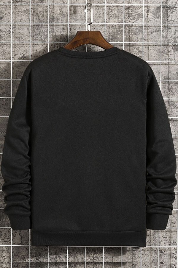 uyguntarz Unisex Blue Butterfly Bisiklet Yaka Sweatshirt