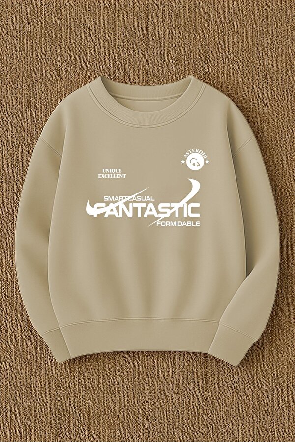 uyguntarz Unisex Fantastic Baskılı Oversize Sweatshirt