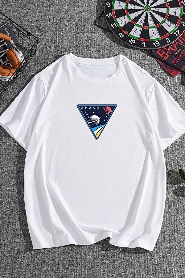 Unisex Space Baskılı T-shirt - 3 Al 1 Öde