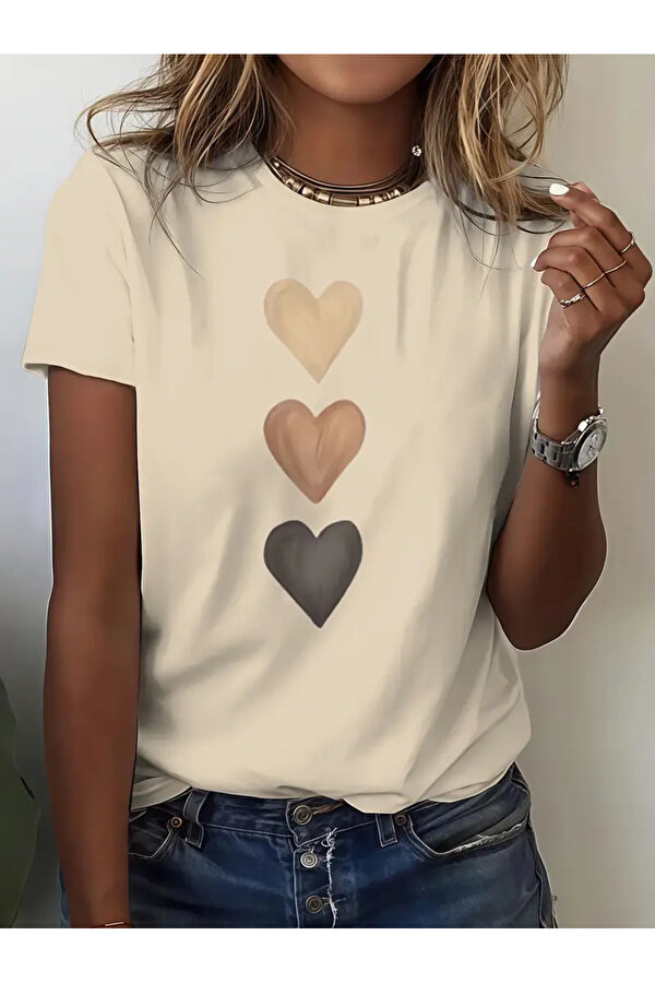 Unisex Üç Kalpli Tasarım Basklı Tshirt - FLO 3 Al 1 Öde