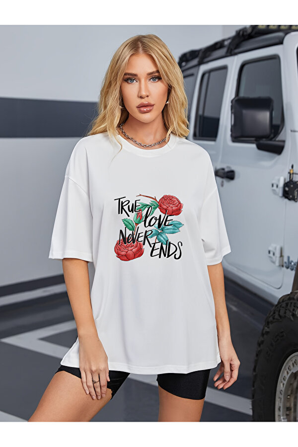 Unisex True Tasarım Basklı Tshirt - 3 Al 1 Öde
