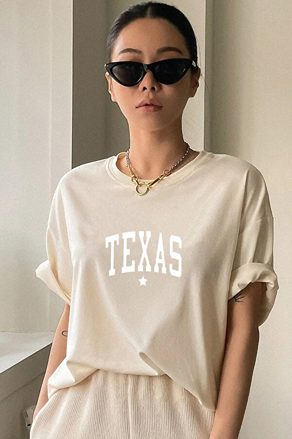 Unisex Texas Baskılı Tasarım Tshirt - 3 Al 1 Öde