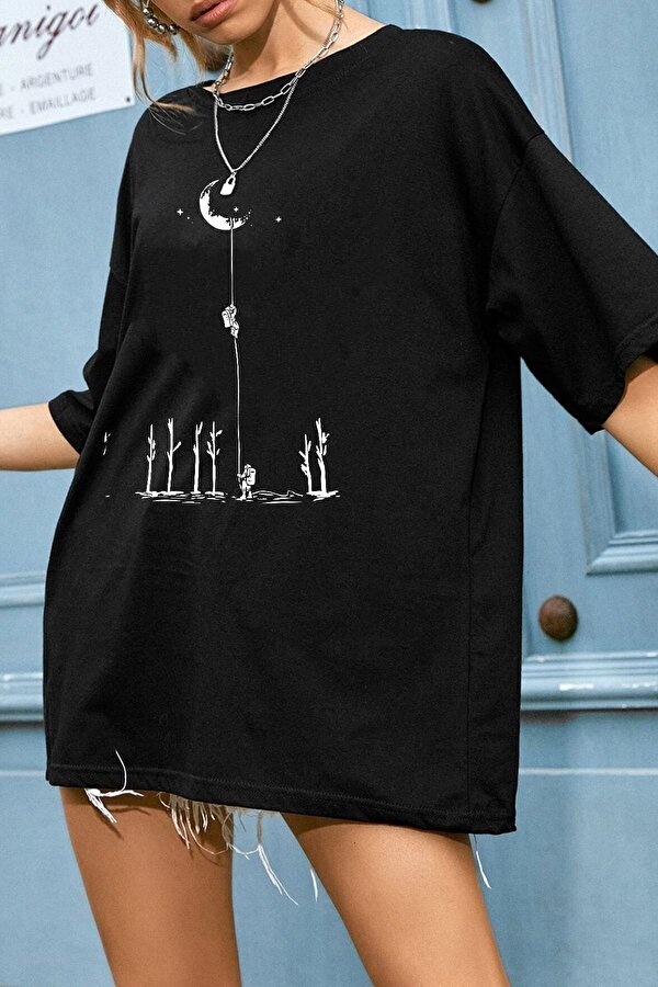 Unisex Uzay Temalı Baskılı T-shirt - 3 Al 1 Öde