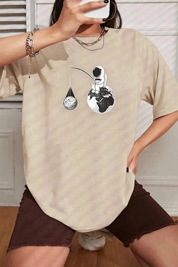 Unisex Uzay Baskılı T-shirt - 3 Al 1 Öde